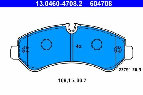 Тормозные колодки (задние) MB Sprinter (W907) 511-519 CDI 18- (Brembo)