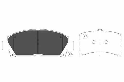 KAVO PARTS TOYOTA Гальмівні колодки передн. Carina E-97