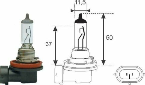 Автолампа H11 12V 55W PGJ19-2 Standard (H11 12V)