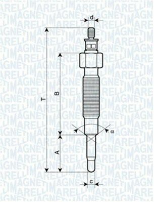 MAGNETI MARELLI Свеча накала ALFA ROMEO GIULIETTA NISSAN URVAN,PICK UP,TERRANO II,PATHFINDER,PATROL GR I [062900019304]