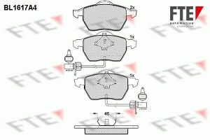 Колодки гальмівні (передні) Audi A4/A6/VW Passat 95-