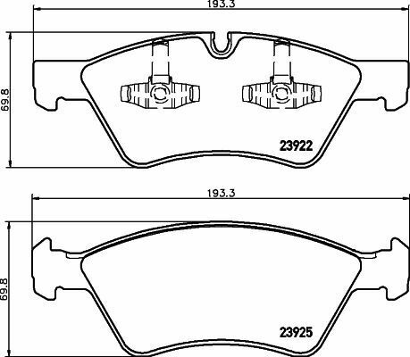 Гальмівні колодки пер. W164 ML/X164 GL 05-