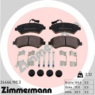 Колодки гальмівні (передні) Citroen Jumper/Fiat Ducato/Peugeot Boxer 06- R16(з датч) (з аксусуар.)