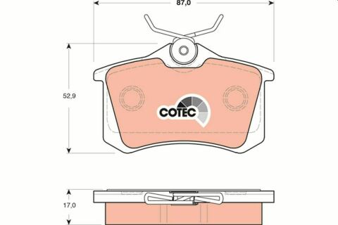 Гальмівні колодки зад. Caddy/Golf/Octavia (TRW)