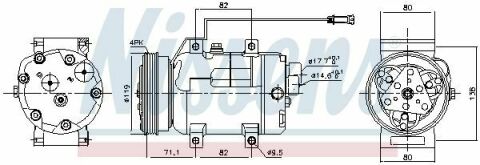 Компрессор кондиционера A4 B5 1.6-1.9 94-, A6 C5 1.8-1.9 97-, VW AUDI