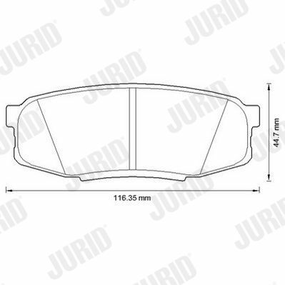 JURID TOYOTA Колодки тормозн. задн.Land Cruiser 4.7/4.5d 08-