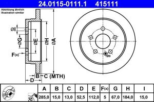 Диск тормозной db w163 ml-klasa 98-