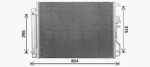 Радіатор кондиціонера (конденсатор) TUCSON 1.6 15-, 2.0 15-, KIA HYUNDAI