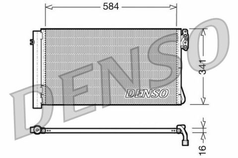 Радиатор кондиционера BMW X3 F25 10-17, 1 E81-88 04-11, X1 E84 09-15, Z4 E89 09-17, 3 E90-93 05-12