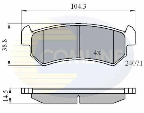 CBP01191 Comline - Гальмівні колодки до дисків