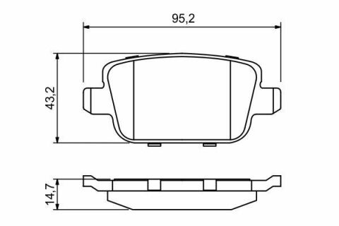 Колодки тормозные (задние) Ford Kuga 08-/Mondeo 07-15