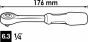 Трещотка 72-зубная (1/4"/176mm) (с портом 360°), фото 15 - интернет-магазин Auto-Mechanic