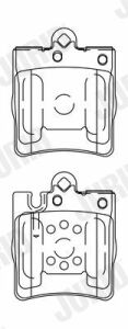 JURID DB Тормозные колодки задн. W203,W210 00-