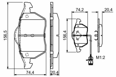 Колодки гальмівні (передні) Audi 100 90-94/Audi A6 94-97 (+датчики)