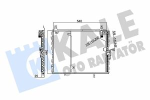 KALE DB Радіатор кондиціонера E-Class W124 93-