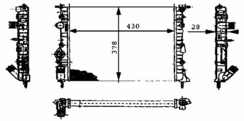 Радіатор  охолодження  RENAULT  MEGANE