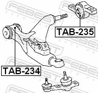 Сайлентблок переднего рычага (к-кт) Lexus IS/Crown 03-13