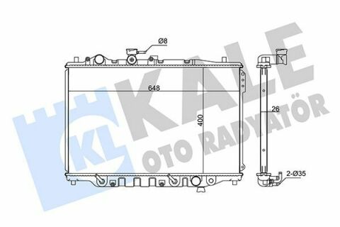 KALE MAZDA Радіатор охолодження Mazda 626 III 1.8/2.2 87-