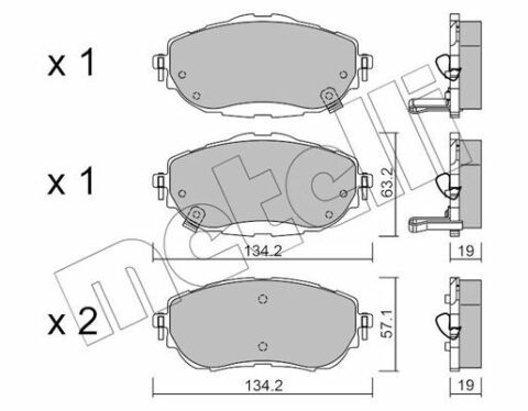 Колодки гальмівні (передні) Toyota Auris II 12-18