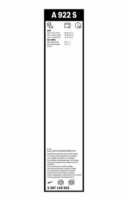 Щетки стеклоочистителя (500/500 мм) BMW 1 (E81/E82/E87) 03-13