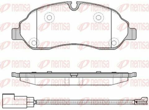 Тормозные колодки (передние) Ford Transit VI/Custom 12- (Bosch) (спарка) (с датчиками)