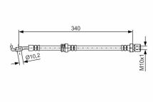 Шланг гальмівний задній правий DAEWOO Nubira Шланг гальмівний задній правий DAEWOO Nubira