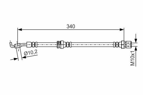 Шланг тормозной задний правый DAEWOO Nubira