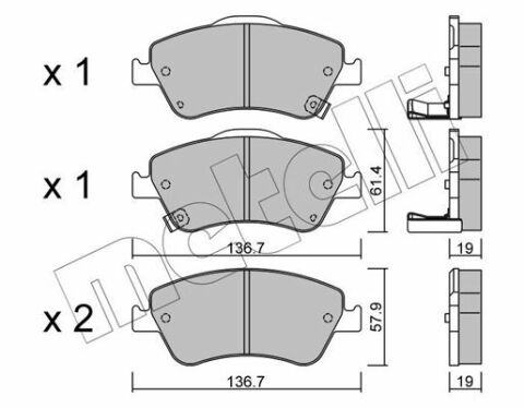 Колодки тормозные (передние) Toyota Auris 06-12/Corolla 06-14