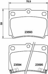 Гальмівні колодки Pajero/Pajero Sport 90-15 1.8-3.0