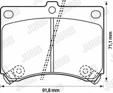 JURID MAZDA Тормозный колодки передние 323 1.9 89-94