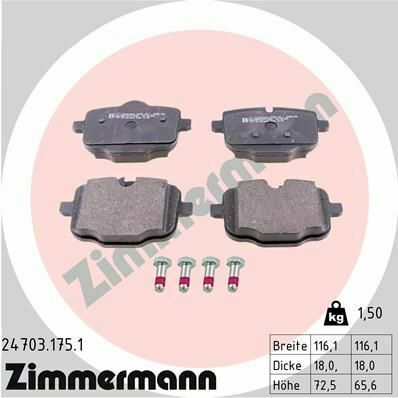 Колодки гальмівні (задні) BMW 5 (F10/F11)/6 (F12/F13) 09- (Girling)