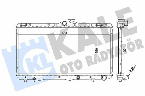 KALE TOYOTA Радіатор охолодження Corolla 2.0D 92-