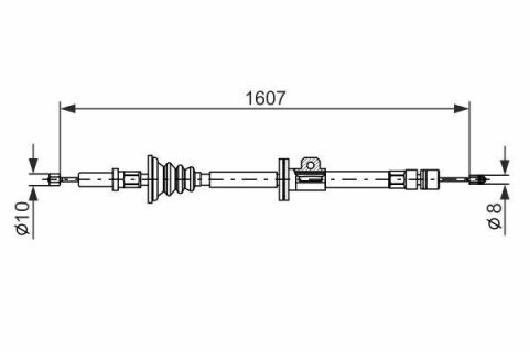 Трос ручного тормоза задний левый/правый 850 91- VOLVO