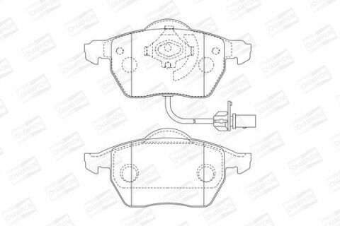 Тормозные колодки передние AUDI A4/6Passat -05Skoda Superb (овальный разъем) VW