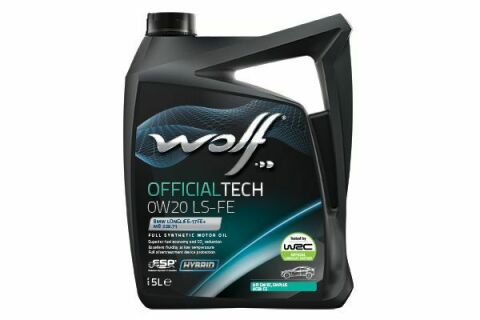 Моторна олива WOLF OFFICIALTECH 0W20 LS-FE, 5 літрів