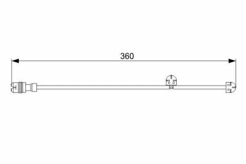 Датчик износа тормозных колодок (передних) (L) Porsche 911 (997) 04-08 (L=355mm)