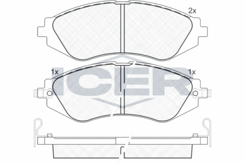 Колодки гальмівні (передні) Chevrolet Lacetti 05-/Spark 10-/Daewoo Lanos/Sens/Nubira 97-/Rezzo 00-