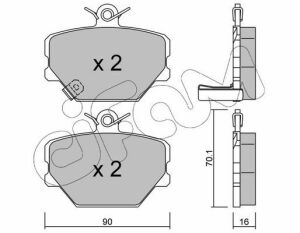 Тормозные колодки пер. City Coupe/Crossblade/Fortwo (98-14)