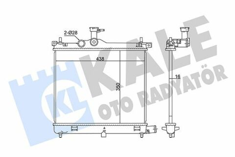 KALE HYUNDAI Радиатор охлаждения i10 1.0/1.2 08-