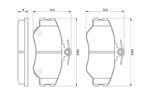 Колодки гальмові передні HYUNDAI H100 93-