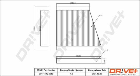 DP1110.12.0048 Drive+ Фільтр салону