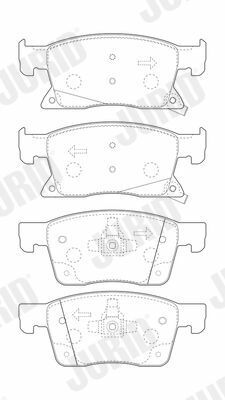 JURID OPEL Тормозные колодки передн. ASTRA K 15-