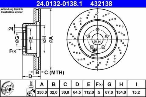 Диск тормозной (передний) MB S-class (W221)/E-class (W211/W212) 05-13 (350x32)