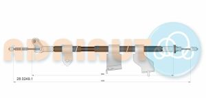 Трос ручного тормоза левый Qasqai+2 07- NISSAN