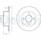 Диск тормозной задний 10mm Audi 80/100 82-96 VW Диск тормозной задний 10mm Audi 80/100 82-96 VW