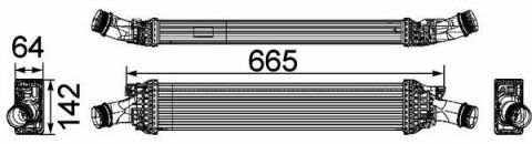 Радіатор інтеркулера Audi A4/A5/A6/Q5 1.8-2.0TDI 07-