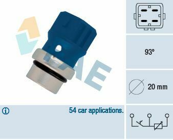 Датчик температуры охлаждающей жидкости VW LT 2.4D/TD 79-96/T4 1.9D-2.5TDI 90-03 (4 конт) (93°C)
