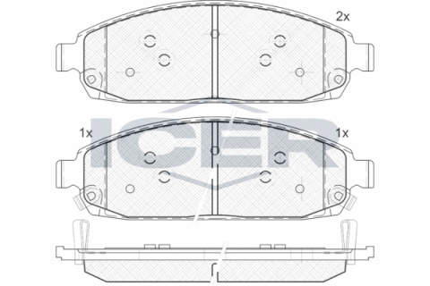 Колодки гальмівні (передні) Jeep Grand Cherokee III/IV 04-/Commander 05-10