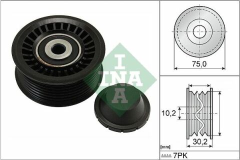 Ролик генератора Renault Megane III/Scenic III 1.2-1.4 12-(паразитний) (75х30.2), H5F/H4J