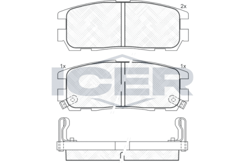 Тормозные колодки (задние) Opel Frontera/Monterey/Isuzu Trooper 92-04